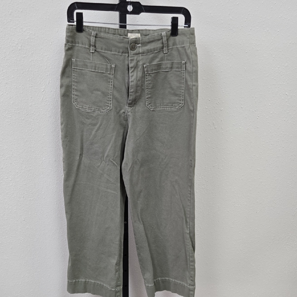 Women's Wide Leg Pants in Olive Green